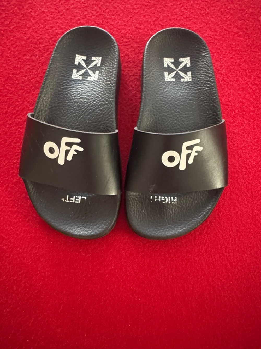 Off-White Black and White Logo Slide Sandals